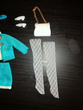 Vintage Topper Dawn Doll Outfit 727 Chain ‘er Up Blue Version Complete 3