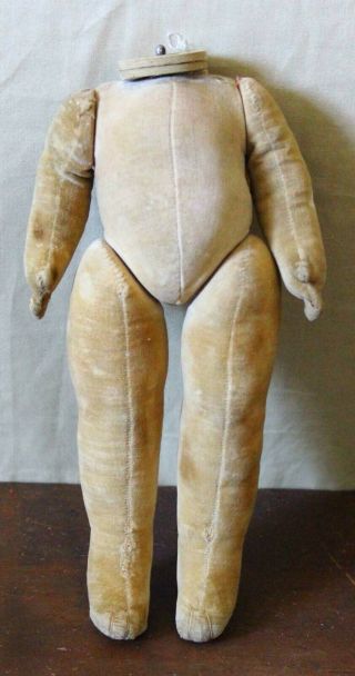 Antique Chad Valley Bambina Doll Body Only 10 " Tags And Button Antique Doll Part