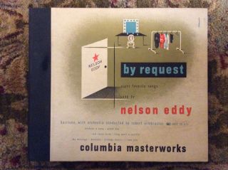 Vintage Nelson Eddy By Request 4 Record Box Set 78 Rpm M - 571 Columbia Masterwork