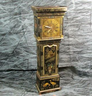 Antique 1929 Huntley & Palmers Biscuit Tin Grandfather Clock,  Extremely