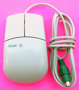 Vintage Acer Ps/2 90.  Ab362.  003 Rare Computer Mouse 2 Button Wired 12083