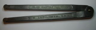 Vintage J.  H.  Williams & Co No.  484 Adjustable Face Spanner Wrench,  4 Inch Size