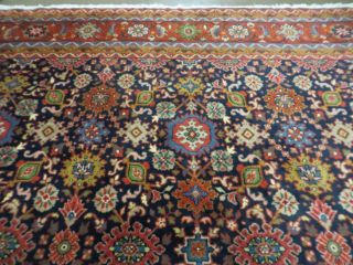 10 ' X 13 ' Vintage Hand Made Fine Persian Mahal Wool Rug Blue Room Size Colorful 3