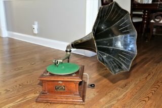 Victor Talking Machine Vic Iii Antique Phonograph Player 10 " Turntable