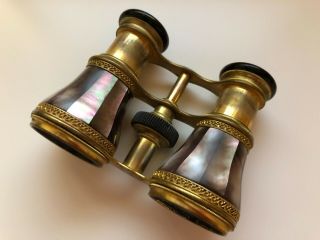 Antique French Schumann Lemaire Paris Mother Of Pearl Opera Glasses