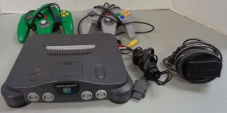 Vintage Nintendo 64 Console With 2 Controllers And Fine