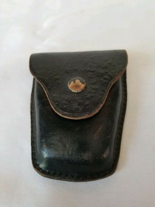 Vintage Jay - Pee Black Leather Handcuff Case Pouch Cond W/ Finger Saw Rare.