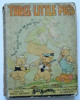 1933 Walt Disney Three Little Pigs & Big Bad Wolf And Little Red Riding Hood