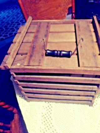 Antique Vintage Wooden Egg Crate