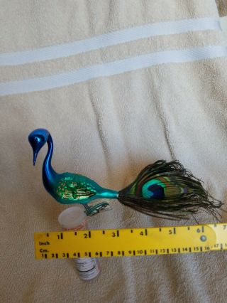 Antique Glass Bird Or Swan? Vintage Christmas Ornament Decoration 1950s Old