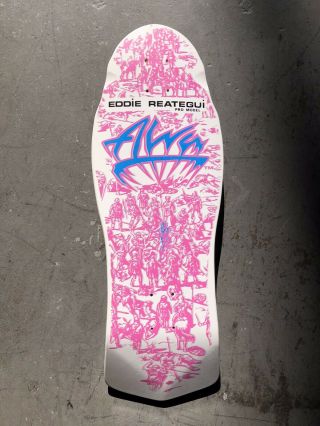 Vintage 1986 ALVA Eddie Reategui Rare Skateboard Tri Tail Deck NOS 2