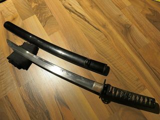 Rear Koto Big Wakizashi - Japanese Sword Antique Samurai Horimono Katana Tanto