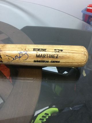 Montreal Expos Dave Martinez Signed Autographed Game Bat 3