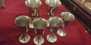 Vintage Pewter Web 6 3/4 Inch Footed Wine Water Goblet