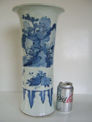 " X Large " Provincial Ming Antique Blue & White Chinese Vase Rare Piece