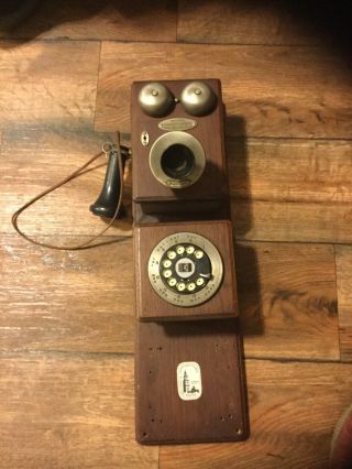 Vintage Wood Bell System Phone 1882 Wall Hanging Decor Antique Western Electric