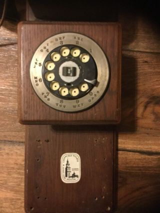 Vintage Wood Bell System Phone 1882 Wall Hanging Decor Antique Western Electric 2