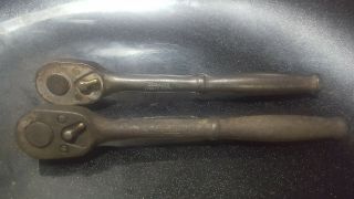 2 Vintage Wwii Era Snap On F - 70n Ferret Ratchets 3/8 " Drive,  7 " Long Collectible