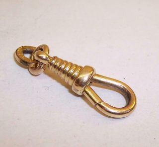 Vintage/antique 18ct Rolled Gold Lobster Claw Pocket Watch Fob Chain Catch Clip