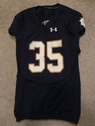 2015 Team Issued Notre Dame Football Home Jersey 35