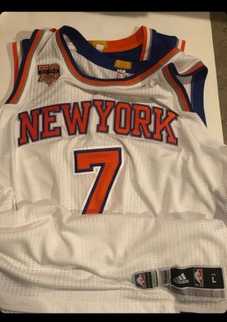 Carmelo Anthony Game Worn 2016 - 2017 York Knicks Home Jersey