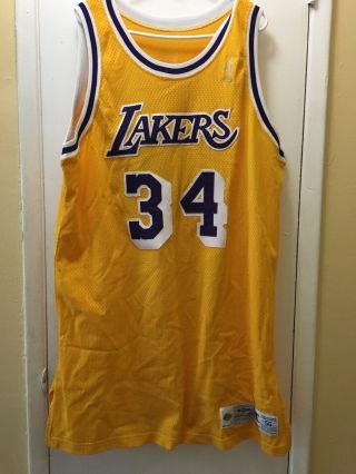 Shaquille O’neal Game Worn 96 - 97 Lakers Home Jersey