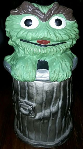 Vintage Oscar The Grouch Cookie Jar - Sesame Street - 972