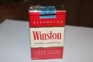 Vintage Winston Cigarette Package Pack Tobacco Sign Empty Display Only