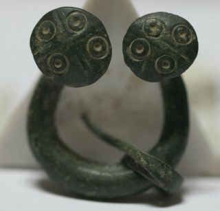 Ancient Viking Bronze Fibula Brooch
