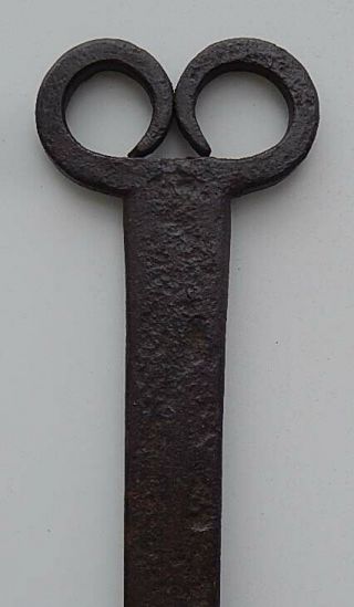 18th - 19th Century Maine Hand Frorged Wrought Iron Fireplace Hearth Peel