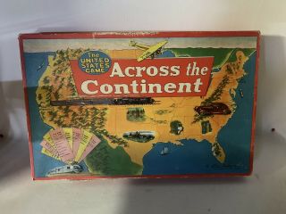 Rare Parker Brothers Vintage 1930s Across The Continents Board Game