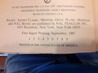 IT by Stephen King,  1987 1st Printing Signet Paperback PB,  Vintage Horror RARE 3
