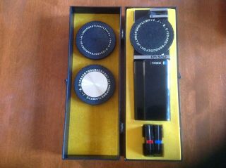 Vintage Dymo 1450 Slimline Tapewriter Label Maker Case 3 Wheels & Tapes