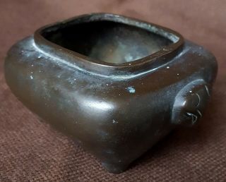 Old Chinese Bronze Censer With Unusual Seal Mark