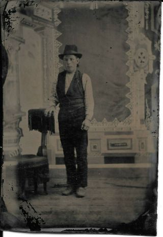 Antique Tintype Of A Young Man,  Resembles Billy The Kid,  Old West,  Outlaw