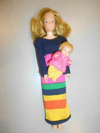 Vintage 1973 Kenner Jenny Jones & Baby Mother And Baby Two Dolls