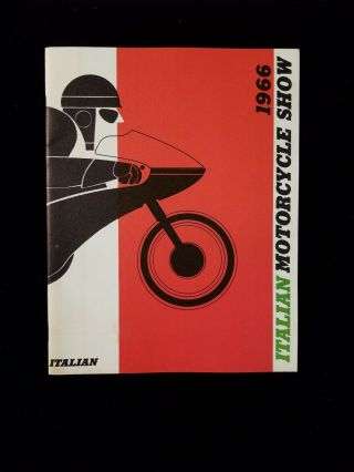 1966 Italian Motorcycle Show Brochure,  Ducati Mv Agusta Benelli Lambretta Rare