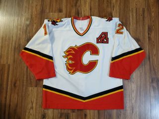 2001 - 04 Calgary Flames Jarome Iginla Authentic On Ice Jersey 52 Art Ross,  Rocket