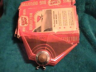 Vintage Rowse Brite Spot Bug Wind Deflector Ratrod Hot Rod Hood Oranment Rare