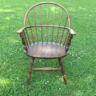 Antique Windsor Arm Chair,  Finish,  Solid Wood.