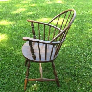 Antique Windsor arm chair,  finish,  solid wood. 2