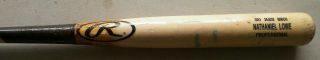Nate Lowe Top Prospect Tampa Bay Rays Game Cracked Rawlings Bat