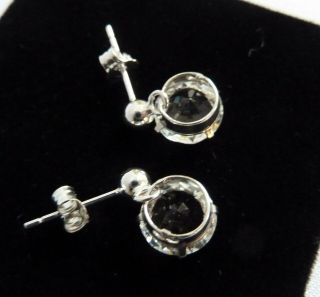 Vintage Art Deco Sterling Silver & Rock Crystal Earrings 3