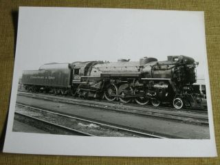 Vintage 8x10 Photo Chesapeake & Ohio Railroad Steam Locomotive 493 Cincinnati 46