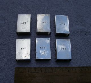 Set 6 Tiffany & Co Sterling Individual Match Box Covers - Mono Spb - Nr