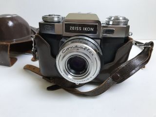 Vintage Zeiss Ikon Contaflex B - Matic Film Camera W/ 50mm F2.  8 Lens & Case