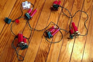 Vintage Christmas Candle Tree String Lights Clip On 15 Candles Flameless