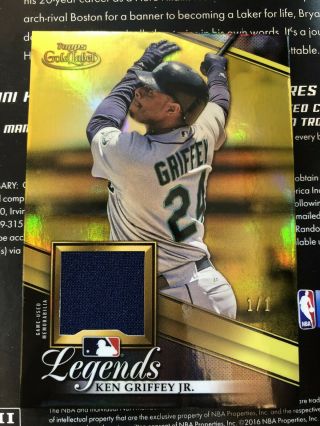 2019 Topps Gold Label Ken Griffey Jr.  Gold Relic Card 1/1