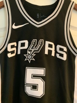 Dejounte Murray Game Worn San Antonio Spurs Jersey PLAYOFF NBA MEI Gray 2