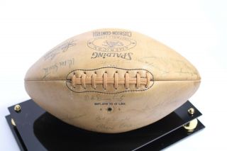 Raiders Signed 1960s American Football (afl) Spalding Leather Football Joe Foss